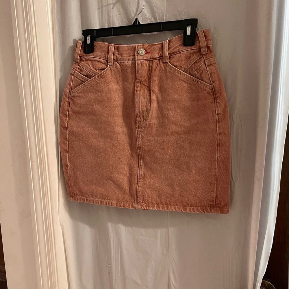 Scotch and soda pink denim mini skirt size s